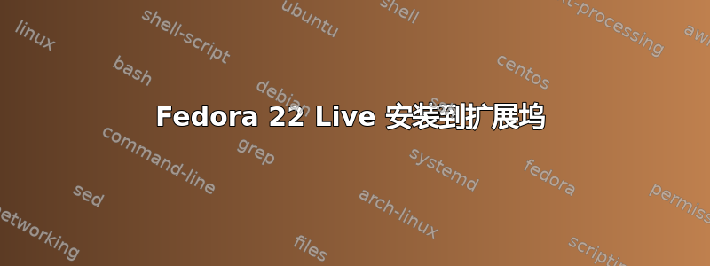 Fedora 22 Live 安装到扩展坞