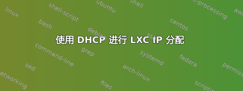 使用 DHCP 进行 LXC IP 分配