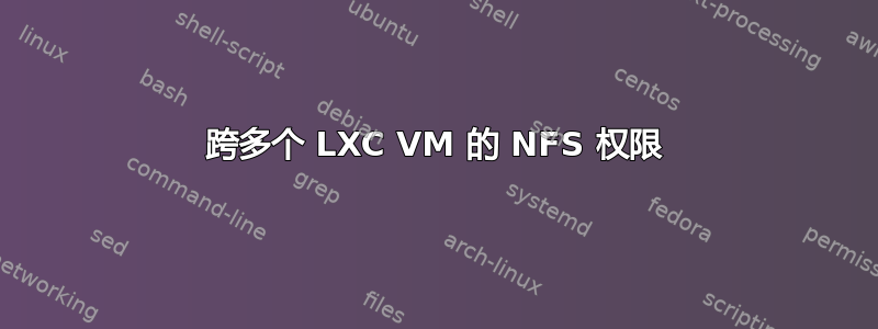 跨多个 LXC VM 的 NFS 权限