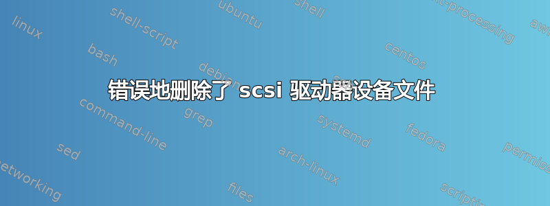 错误地删除了 scsi 驱动器设备文件