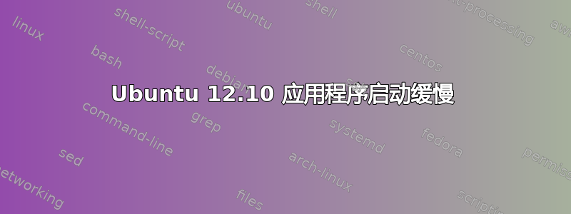 Ubuntu 12.10 应用程序启动缓慢