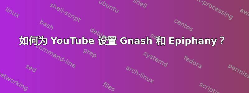 如何为 YouTube 设置 Gnash 和 Epiphany？