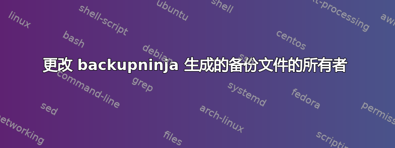 更改 backupninja 生成的备份文件的所有者