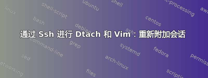 通过 Ssh 进行 Dtach 和 Vim：重新附加会话