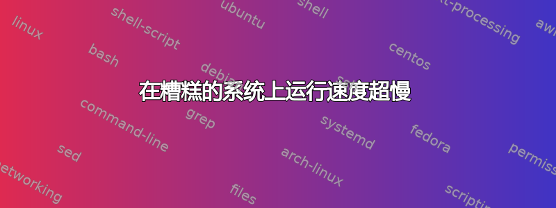 在糟糕的系统上运行速度超慢