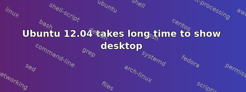 Ubuntu 12.04 takes long time to show desktop