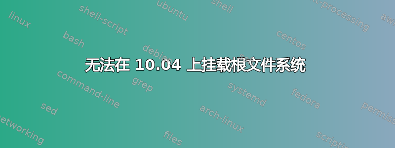 无法在 10.04 上挂载根文件系统