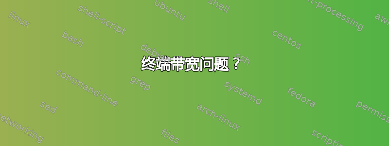 终端带宽问题？