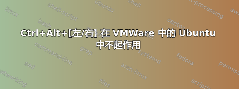 Ctrl+Alt+[左/右] 在 VMWare 中的 Ubuntu 中不起作用