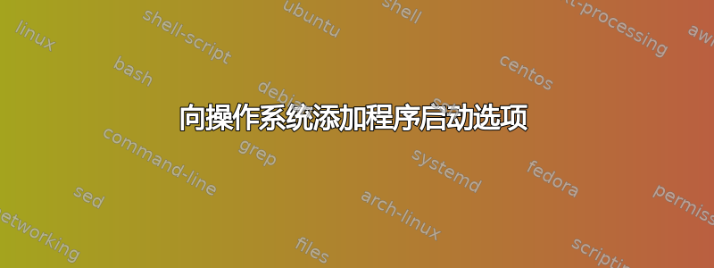 向操作系统添加程序启动选项