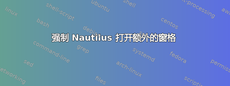 强制 Nautilus 打开额外的窗格