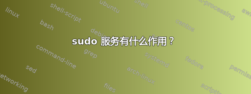 sudo 服务有什么作用？