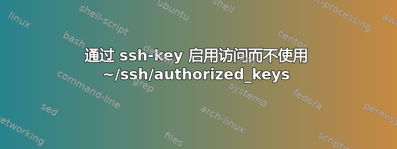 通过 ssh-key 启用访问而不使用 ~/ssh/authorized_keys