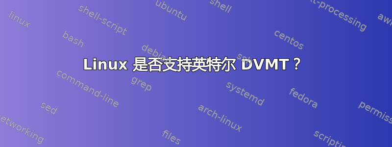 Linux 是否支持英特尔 DVMT？