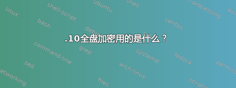 12.10全盘加密用的是什么？