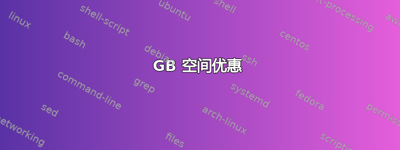 20 GB 空间优惠 