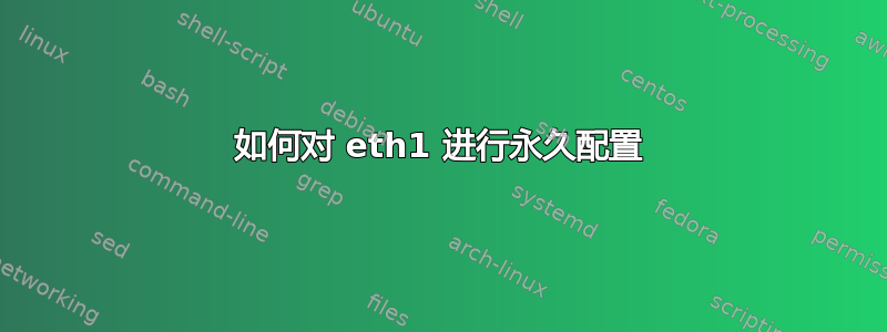 如何对 eth1 进行永久配置