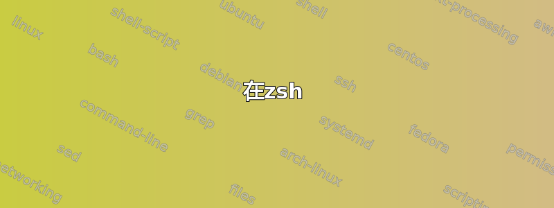 在zsh