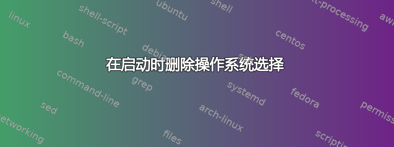 在启动时删除操作系统选择