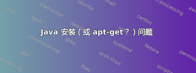 Java 安装（或 apt-get？）问题