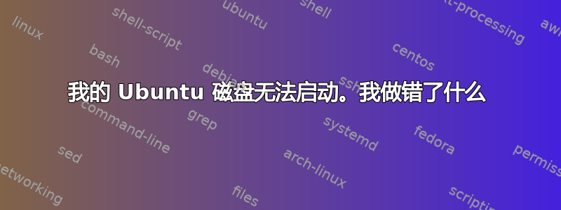 我的 Ubuntu 磁盘无法启动。我做错了什么