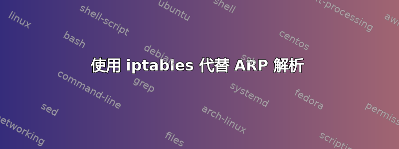 使用 iptables 代替 ARP 解析