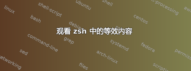 观看 zsh 中的等效内容