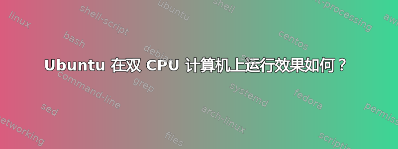 Ubuntu 在双 CPU 计算机上运行效果如何？