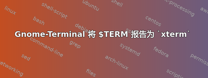 Gnome-Terminal 将 $TERM 报告为 `xterm`