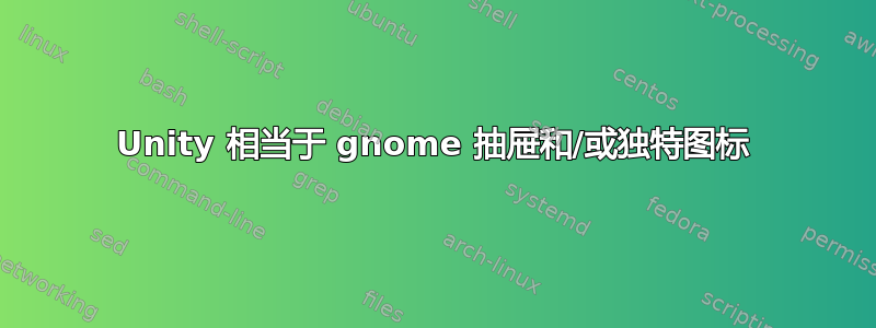 Unity 相当于 gnome 抽屉和/或独特图标