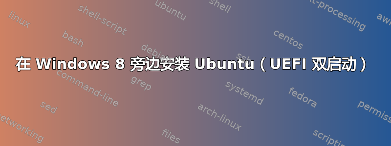 在 Windows 8 旁边安装 Ubuntu（UEFI 双启动）