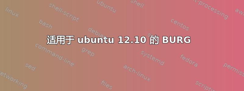 适用于 ubuntu 12.10 的 BURG 