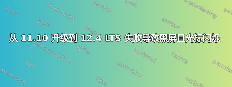 从 11.10 升级到 12.4 LTS 失败导致黑屏且光标闪烁