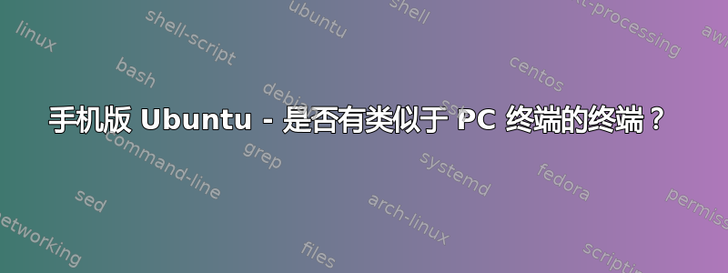 手机版 Ubuntu - 是否有类似于 PC 终端的终端？