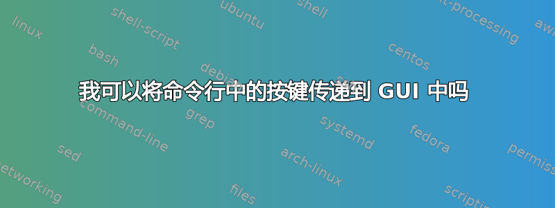 我可以将命令行中的按键传递到 GUI 中吗