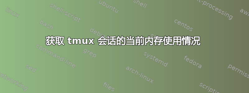 获取 tmux 会话的当前内存使用情况