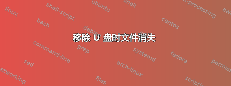 移除 U 盘时文件消失