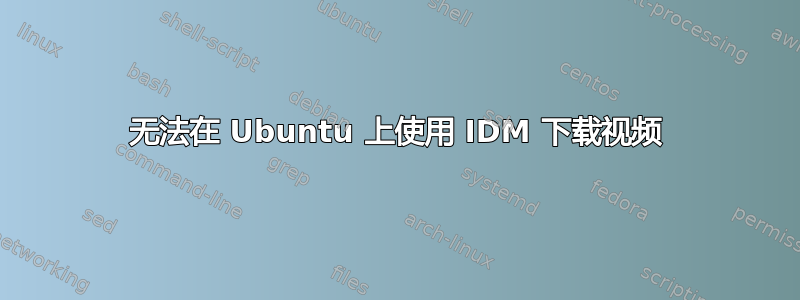 无法在 Ubuntu 上使用 IDM 下载视频