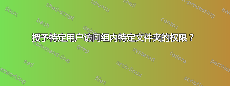 授予特定用户访问组内特定文件夹的权限？