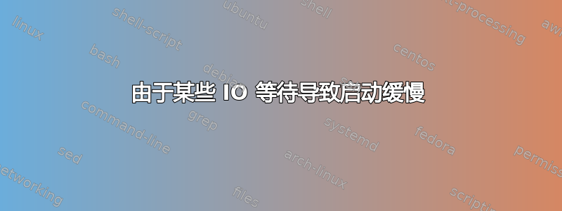 由于某些 IO 等待导致启动缓慢