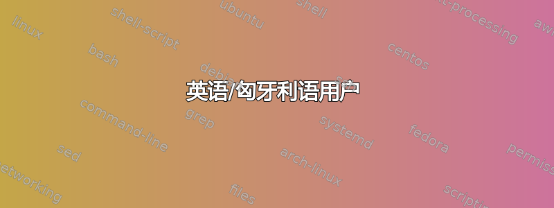 英语/匈牙利语用户