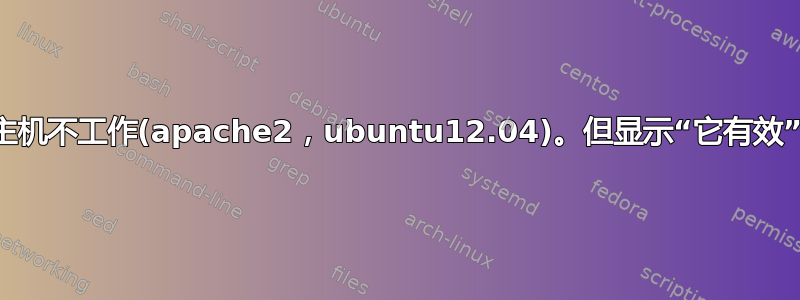 本地主机不工作(apache2，ubuntu12.04)。但显示“它有效”页面