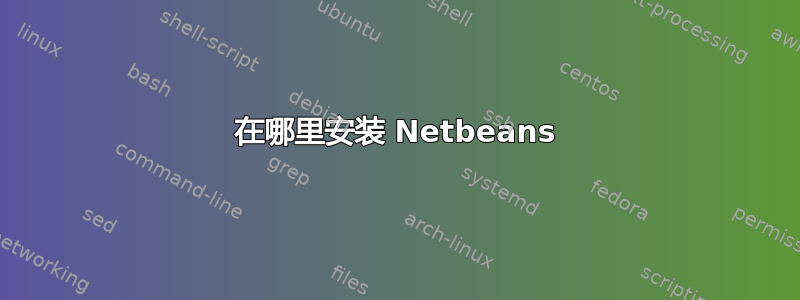 在哪里安装 Netbeans