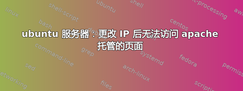 ubuntu 服务器：更改 IP 后无法访问 apache 托管的页面