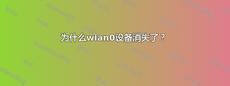 为什么wlan0设备消失了？