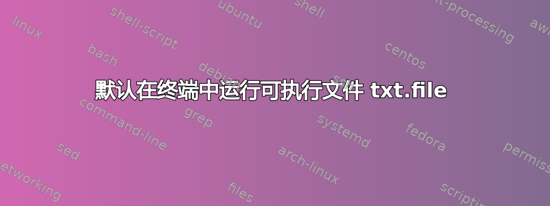 默认在终端中运行可执行文件 txt.file