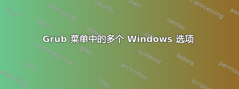 Grub 菜单中的多个 Windows 选项