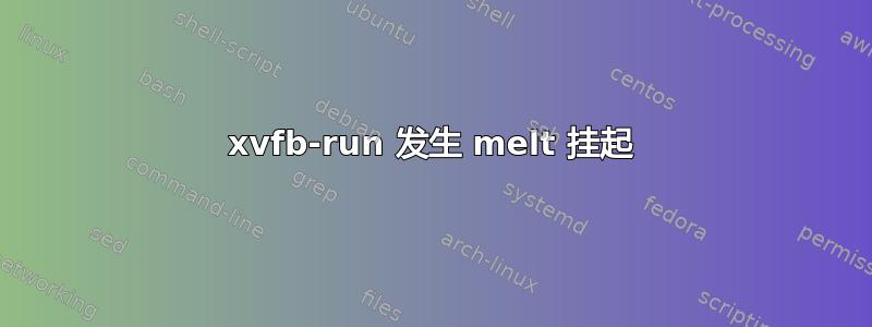 xvfb-run 发生 melt 挂起