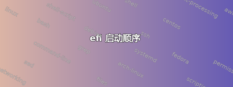 efi 启动顺序