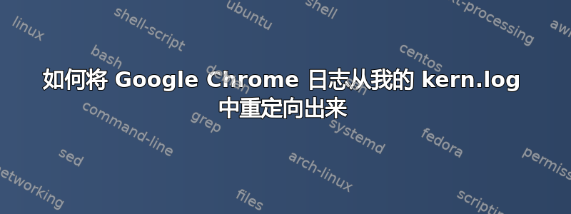 如何将 Google Chrome 日志从我的 kern.log 中重定向出来